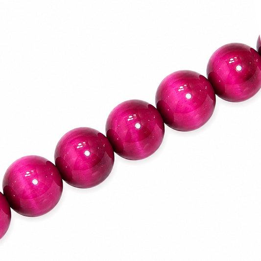 Pink Tiger Eye 12mm Round - Approx 32pcs