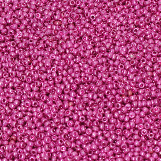 #11/0 ROCAILLES  - APPROX 40G - METALLIC PINK
