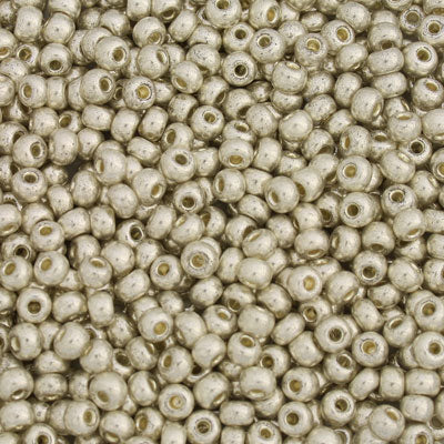 #6/0 ROCAILLES - APPROX 40G - METALLIC SILVER