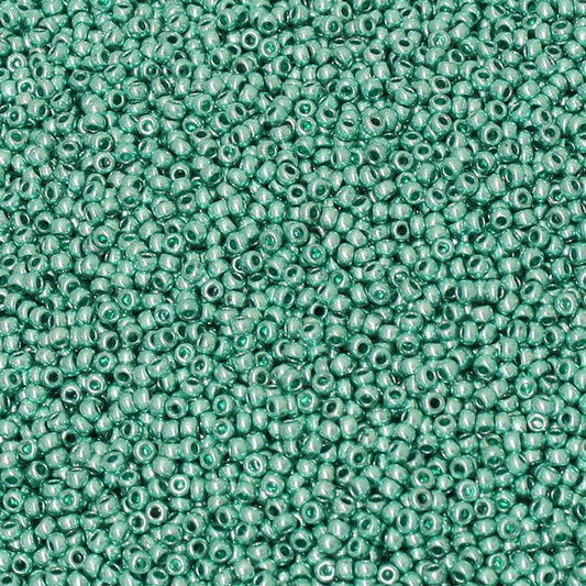#11/0 ROCAILLES  - APPROX 40G - METALLIC TEAL GREEN