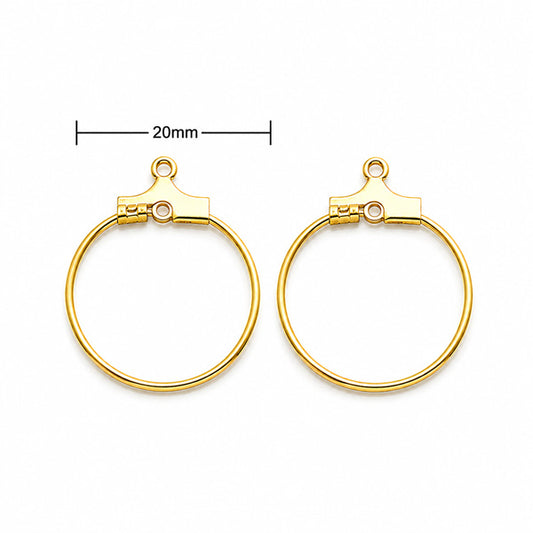 20mm Gold Hoop Earrings – 15 Pairs