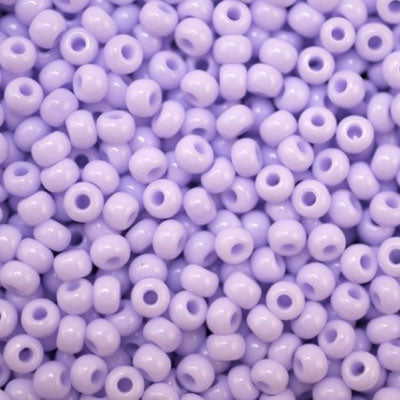 #6/0 ROCAILLES - APPROX 40G - OPAQUE PALE LILAC
