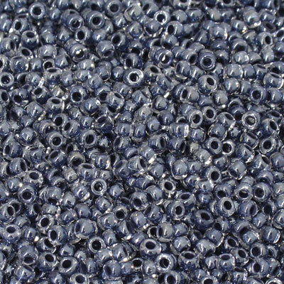 #9/0 ROCAILLES  - APPROX 40G - INSIDE COLOUR HEMATITE