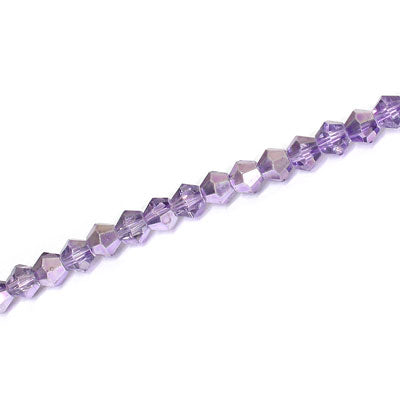 3MM CRYSTAL BI-CONE STRANDS - APPROX 125/PCS - CRYSTAL METALLIC PURPLE