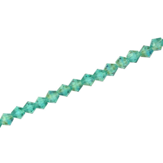 3MM CRYSTAL BI-CONE STRANDS - APPROX 145/PCS - TEAL