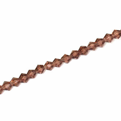 3MM CRYSTAL BI-CONE STRANDS - APPROX 145/PCS - PLUM