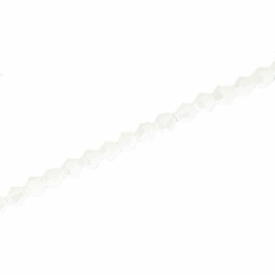 3MM CRYSTAL BI-CONE STRANDS - APPROX 145/PCS - WHITE ALBASTER
