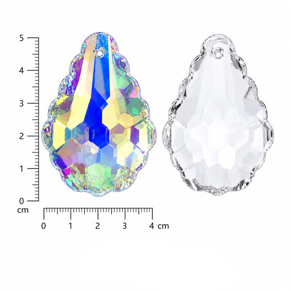 Crystal Baroque Pendant 48x38mm – AB & Clear Crystal