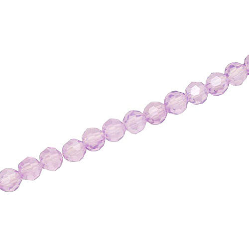 4MM FACETED ROUND CRYSTAL BEADS - APPROX 98/PCS - LIGHT PURPLE AB
