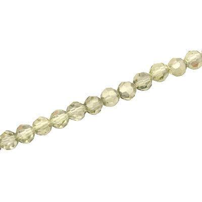 4MM FACETED ROUND CRYSTAL BEADS - APPROX 98/PCS - CRYSTAL METALLIC OLIVE