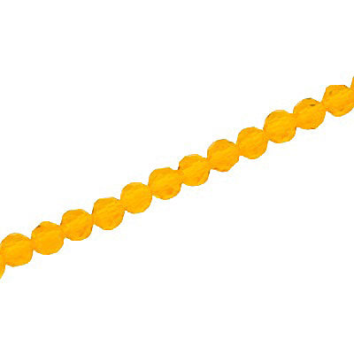 4MM FACETED ROUND CRYSTAL BEADS - APPROX 98/PCS - LIGHT ORANGE