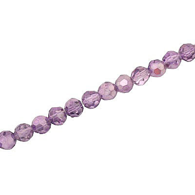 4MM FACETED ROUND CRYSTAL BEADS - APPROX 98/PCS - CRYSTAL METALLIC PURPLE