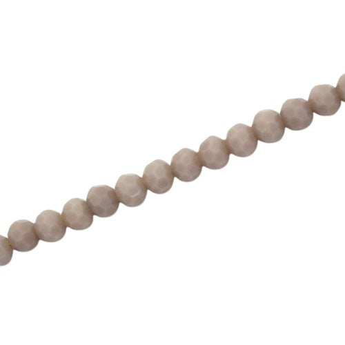 4MM FACETED ROUND BEADS - APPROX 88/PCS - OPAQUE LIGHT PLUM