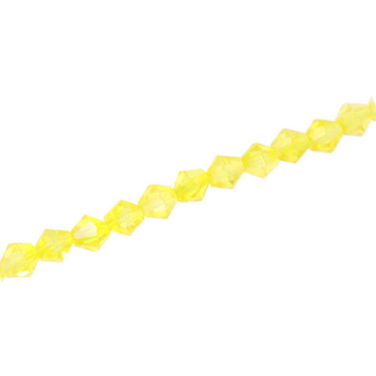 3MM CRYSTAL BI-CONE STRANDS - APPROX 145/PCS - YELLOW