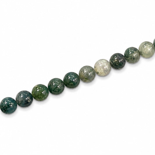 Moss Agate 4mm Round - Approx 95pcs