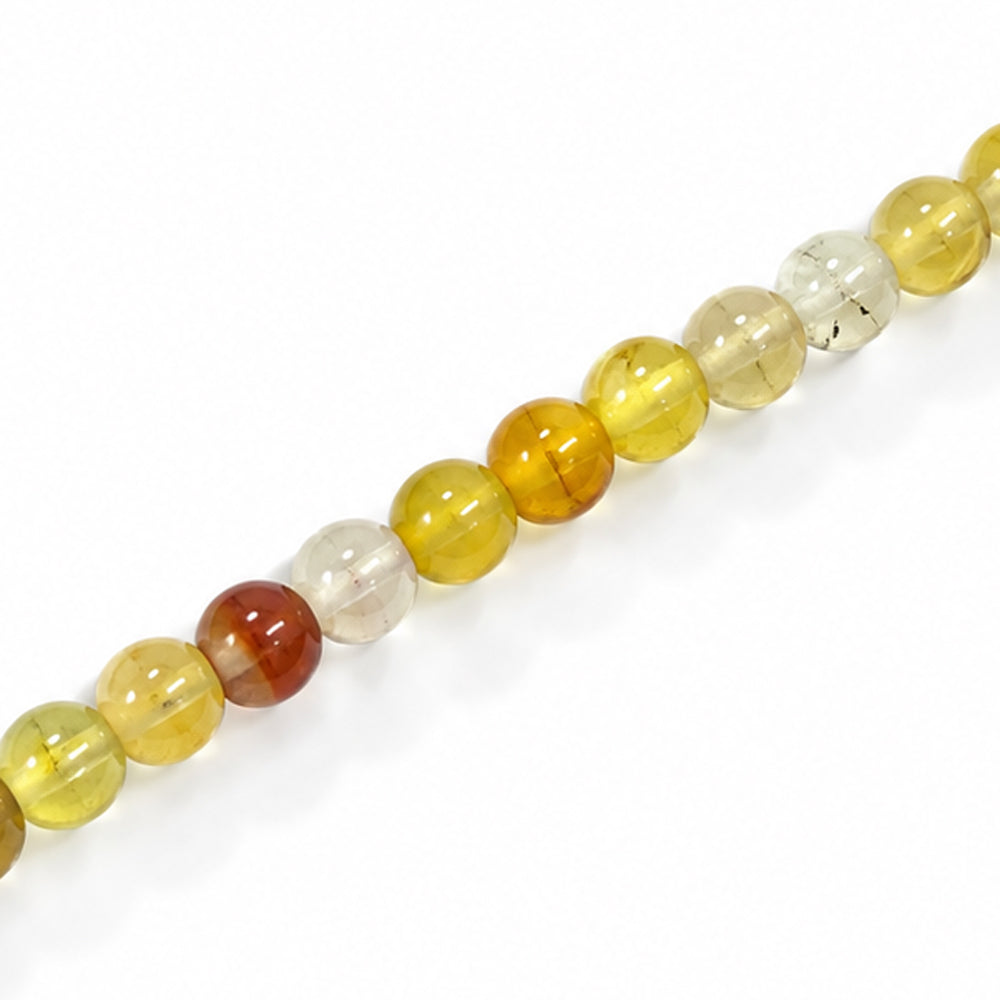 Agate Yellow Beads 4mm Round Dyed – Approx 90pcs