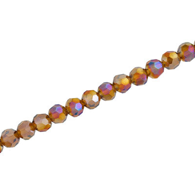 4MM FACETED ROUND CRYSTAL BEADS - APPROX 98/PCS - TOPAZ AB