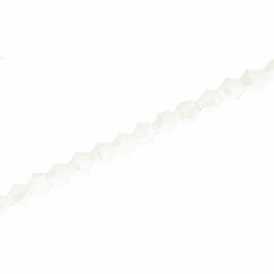 4MM CRYSTAL BI-CONE STRANDS - APPROX 118/PCS - WHITE ALABASTER