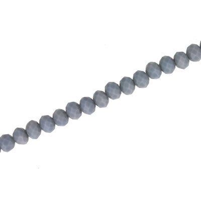4 X 3 MM CRYSTAL RONDELLE BEADS OPAQUE GRAY -  APPROX 140 / PCS
