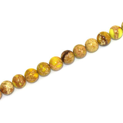 IMPERIAL JASPER BEADS DYED 4MM YELLOW - 94 PCS