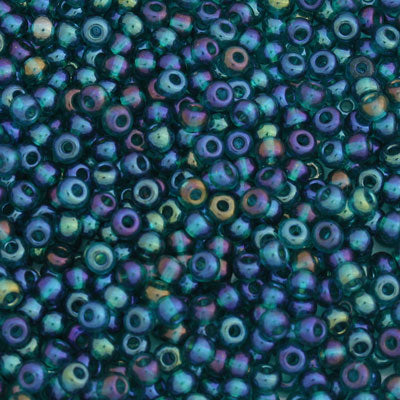 #6/0 ROCAILLES - APPROX 40G - TRANSPARENT TEAL AB