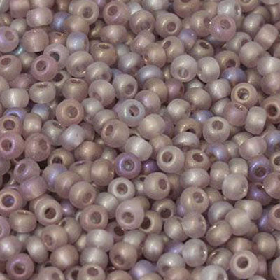 #6/0 ROCAILLES - APPROX 40G - FROSTED LIGHT PLUM AB