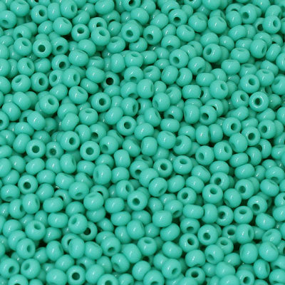 #9/0 ROCAILLES  - APPROX 40G - OPAQUE TURQUOISE GREEN