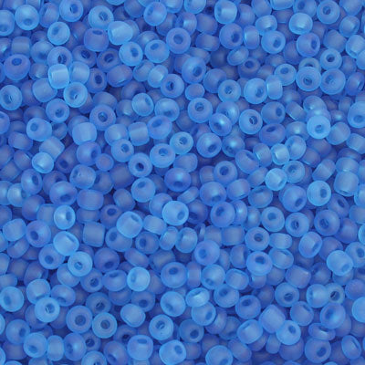 #6/0 SEED BEADS - APPROX 100G - FROSTED AQUA