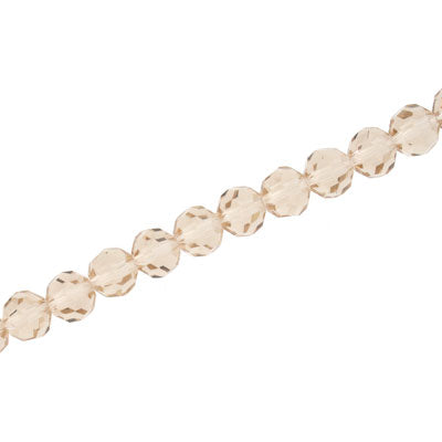 6MM FACETED ROUND CRYSTAL BEADS - APPROX 98/PCS - GOLDEN SHADOW