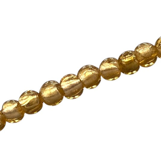 6 MM ROUND FOIL BEADS LT COPPER - 48 PCS