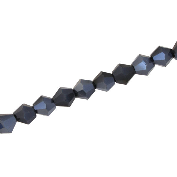 6MM CRYSTAL BI-CONE STRANDS - APPROX 50 / PCS - HEMITITE