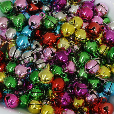 JINGLE BELLS 6MM MIX COLOURS - 50PCS