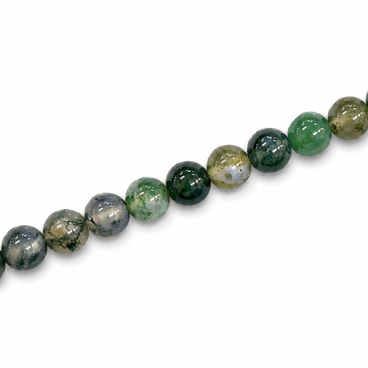 Moss Agate 6mm Round - Approx 65pcs