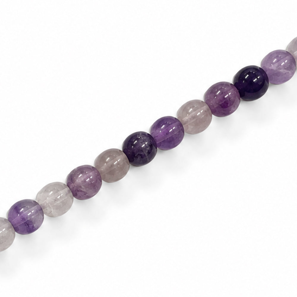 Fluorite Purple 6mm Round - Approx 60pcs