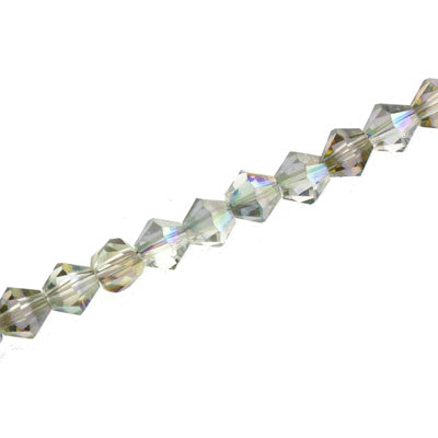 6MM CRYSTAL BI-CONE STRANDS - APPROX 50 / PCS - LIGHT VITRAIL