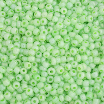 #6/0 SEED BEADS - APPROX 100G - MINT PEARL