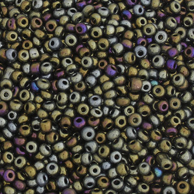 #6/0 SEED BEADS - APPROX 100G - METALLIC BRONZE