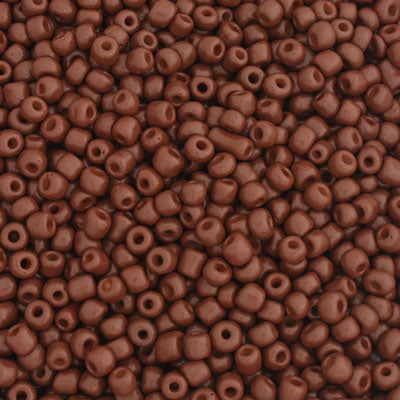 #6/0 SEED BEADS - APPROX 100G - OPAQUE LIGHT BROWN