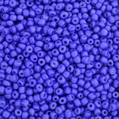 #6/0 SEED BEADS - APPROX 100G - OPAQUE BLUE