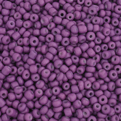 #6/0 SEED BEADS - APPROX 100G - OPAQUE PURPLE
