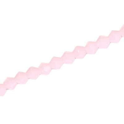 6MM CRYSTAL BI-CONE STRANDS - APPROX 47 PCS - PINK ALABASTER