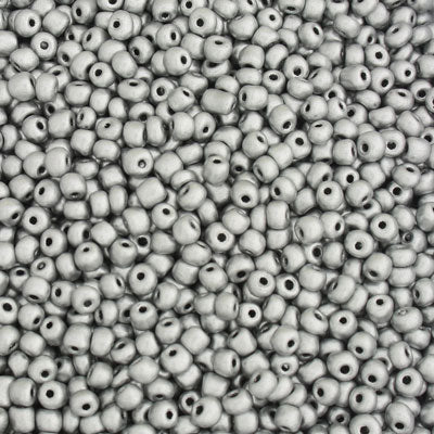 #6/0 SEED BEADS - APPROX 100G  - SILVER