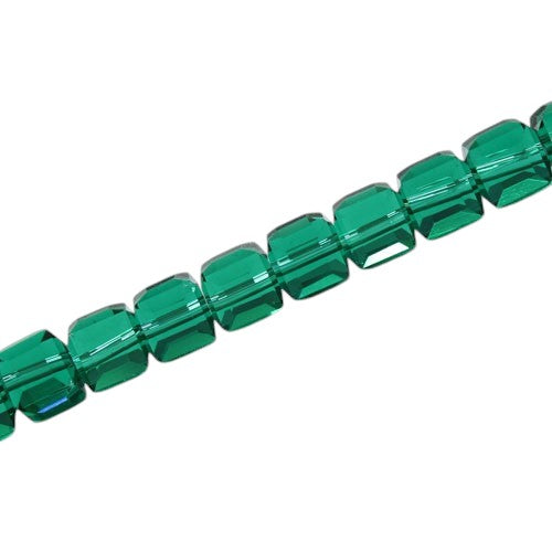6 MM CUBE BEADS APPROX 100 PCS / TEAL