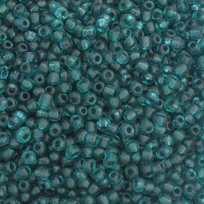 #6/0 SEED BEADS - APPROX 100G  - TRANSPARENT TEAL