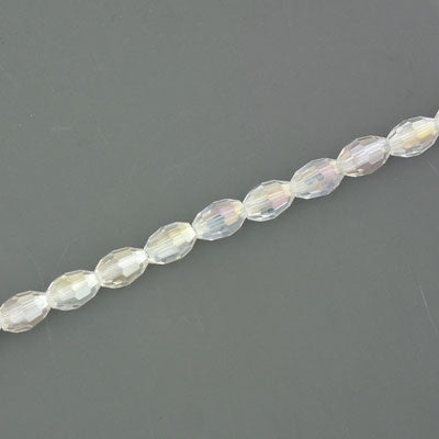 6 X 4 MM OVAL CLEAR AB - 72 PCS