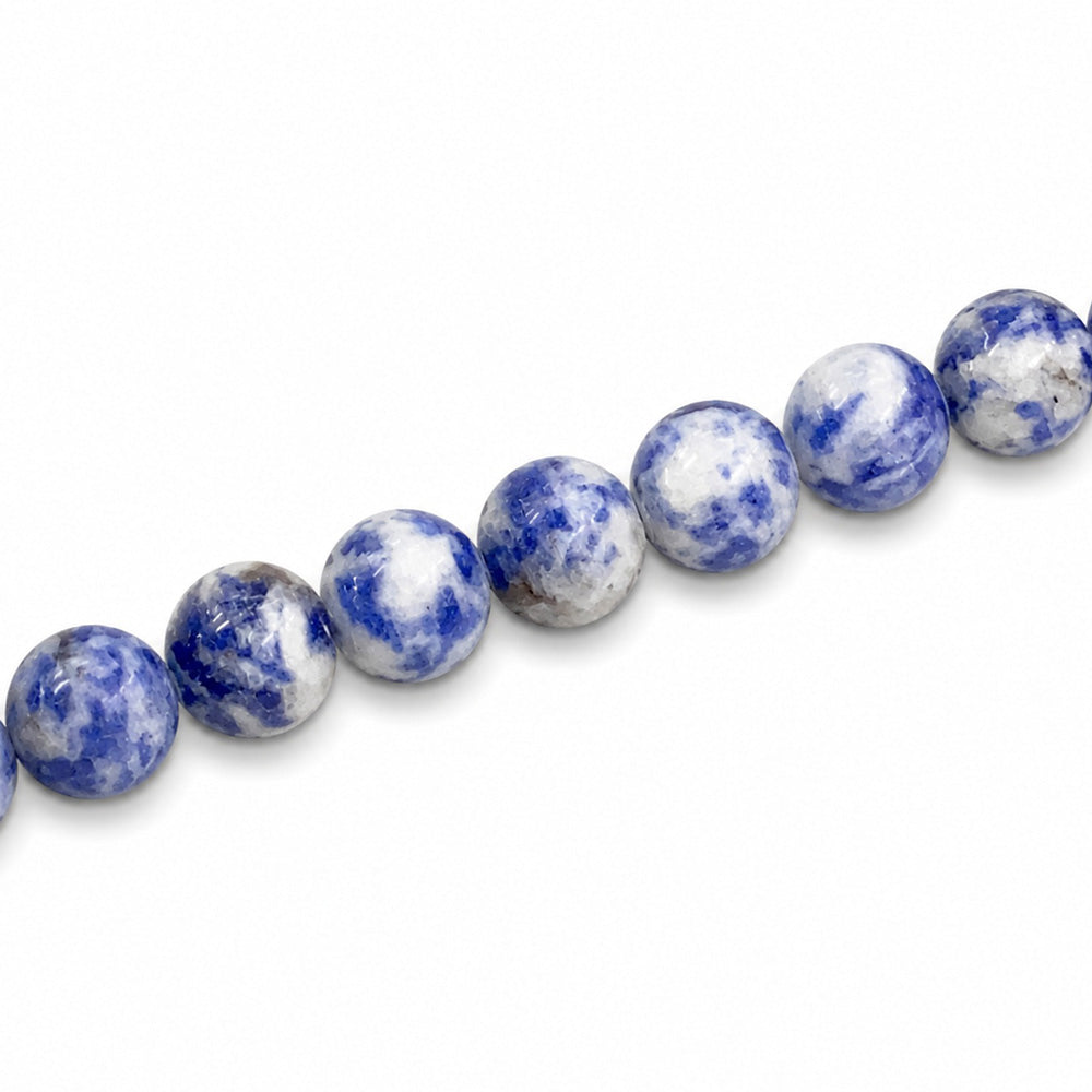 Blue Dot Jasper 8mm Round - Appox 46pcs
