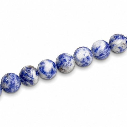 Blue Dot Jasper 8mm Round - Appox 46pcs