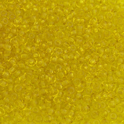 #9/0 ROCAILLES - APPROX 40G - TRANSPARENT YELLOW