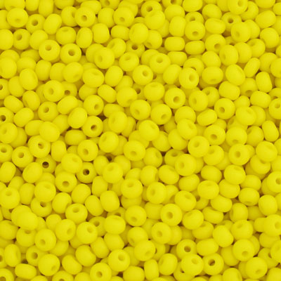 #6/0 ROCAILLES - APPROX 40G - OPAQUE YELLOW