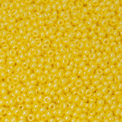 #9/0 ROCAILLES  - APPROX 40G - PEARL DARK YELLOW